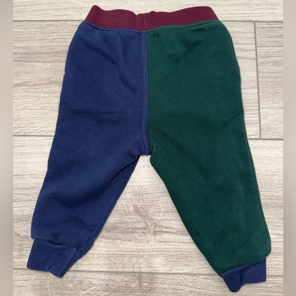 POLO RALPH LAUREN Color-Blocked Green and Blue Sweatpants - Picture 2 of 2